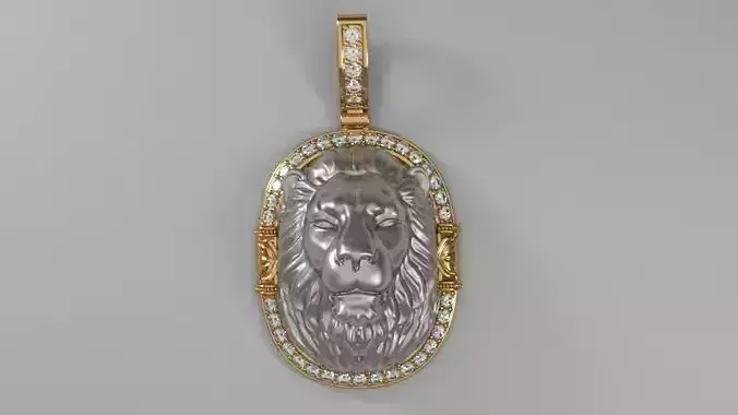 Lion Pandant 3D print model