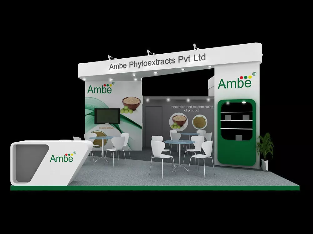 7 mtr x 6mtr  3 side open exhibition stands 3D print model_0