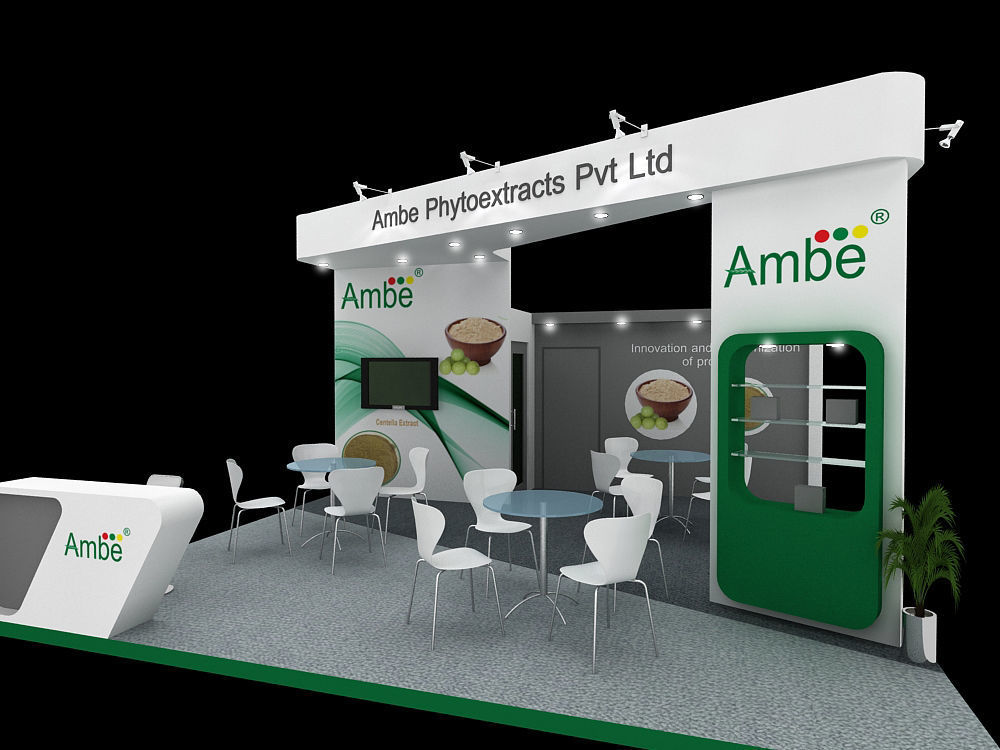 7 mtr x 6mtr  3 side open exhibition stands 3D print model_4