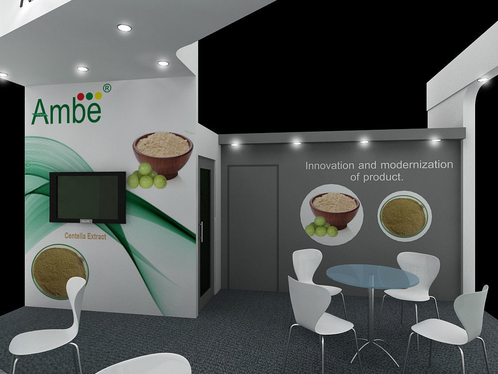 7 mtr x 6mtr  3 side open exhibition stands 3D print model_5