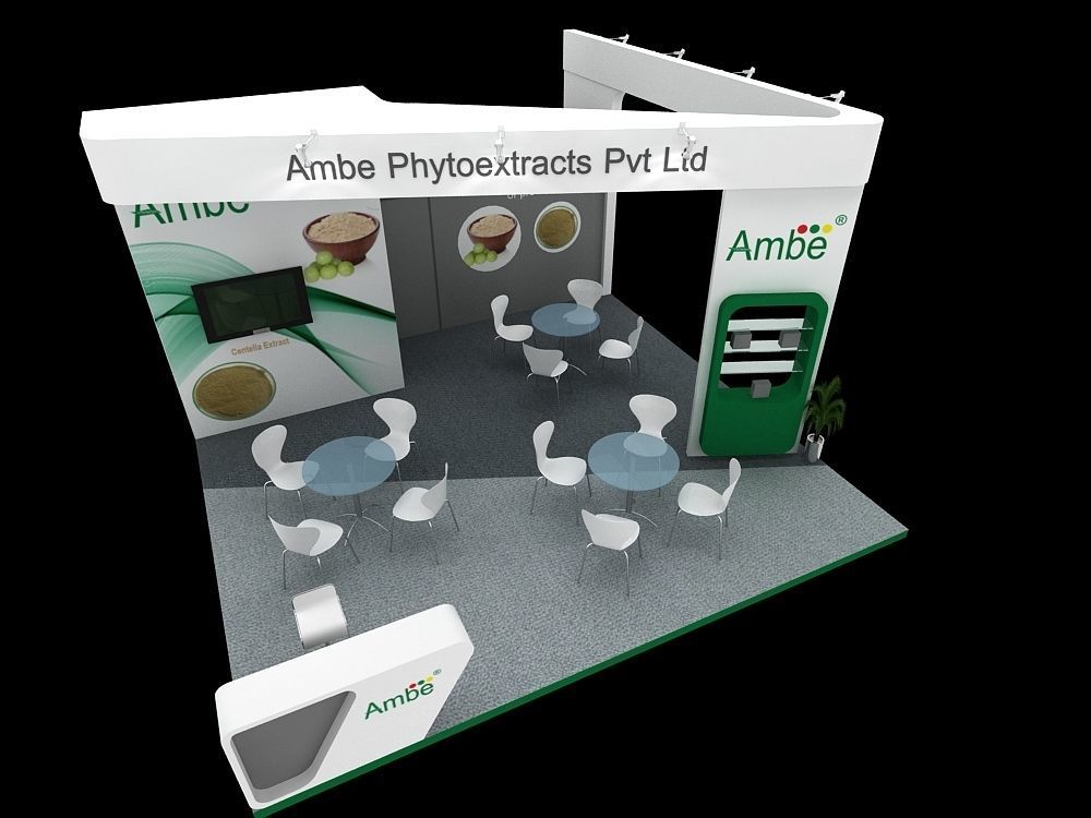 7 mtr x 6mtr  3 side open exhibition stands 3D print model_7