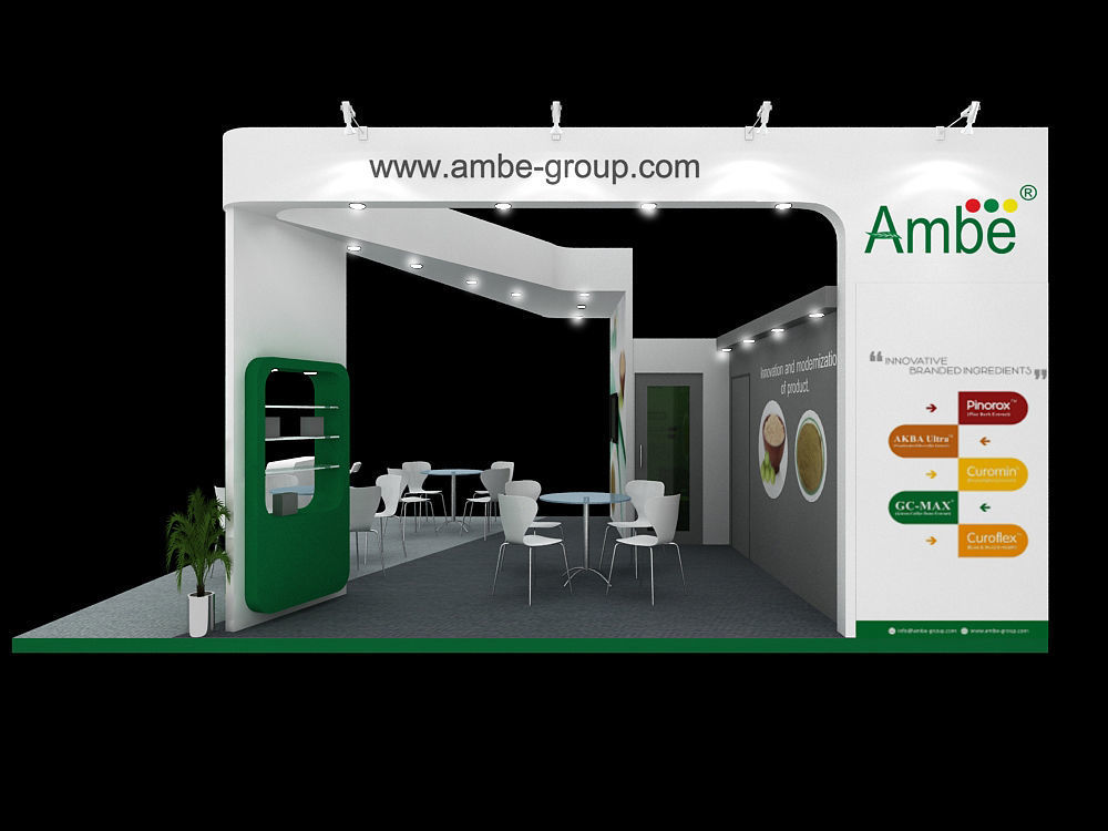 7 mtr x 6mtr  3 side open exhibition stands 3D print model_3