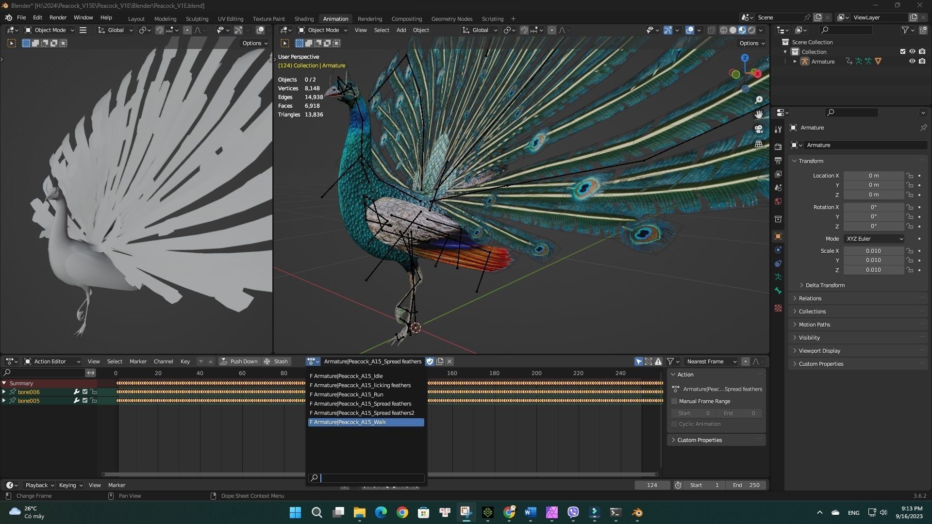 Peacock V1E 3D model_9