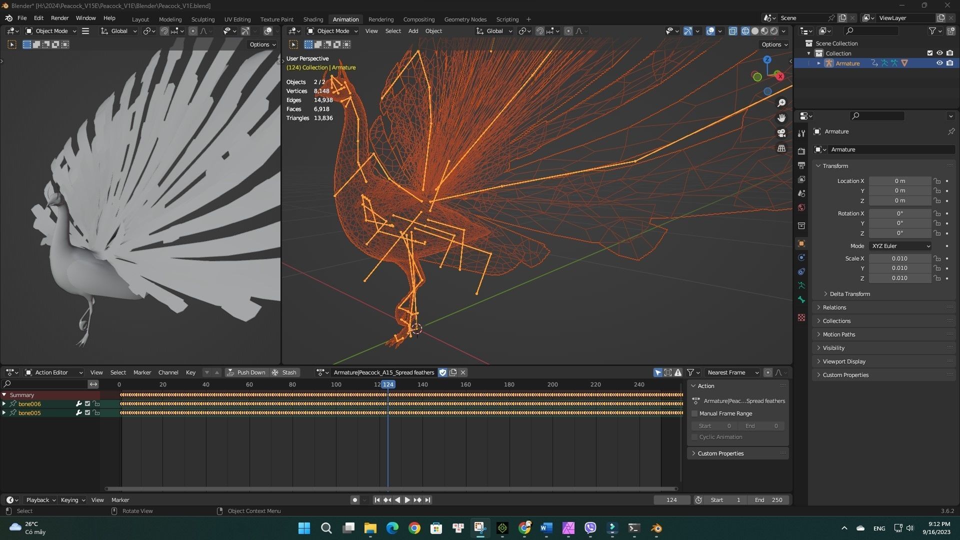 Peacock V1E 3D model_8