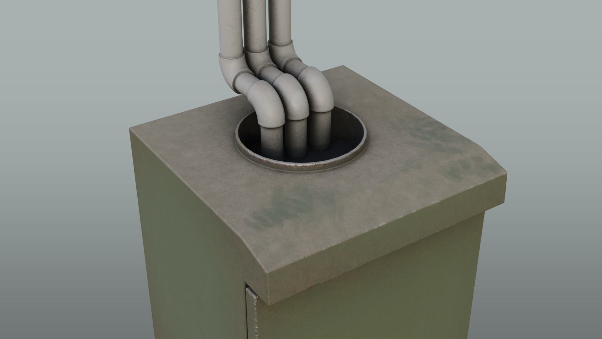 Electrical Control Box Low-poly 3D model_9