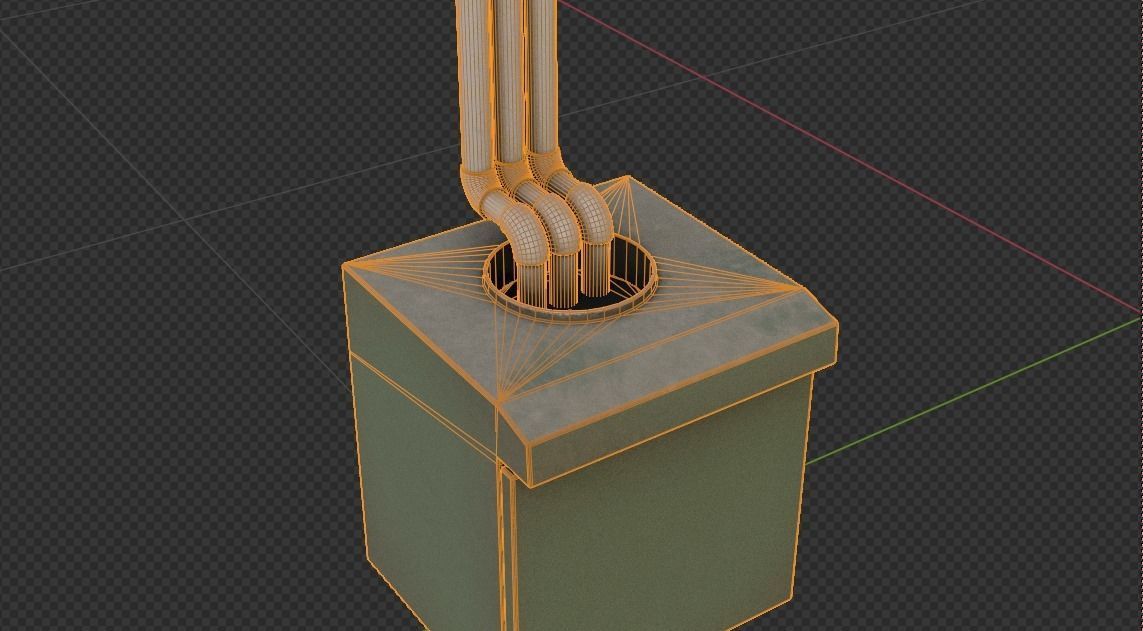 Electrical Control Box Low-poly 3D model_10