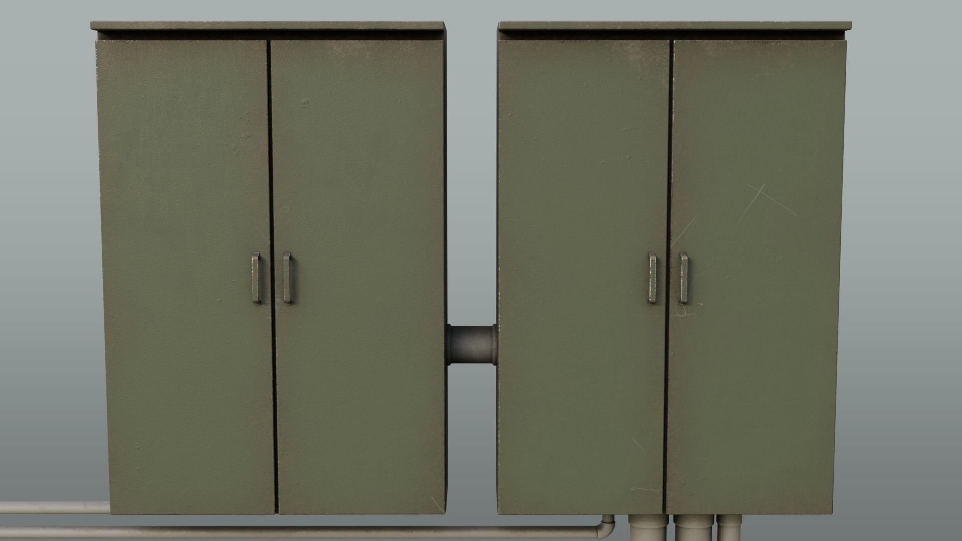 Electrical Control Box Low-poly 3D model_7