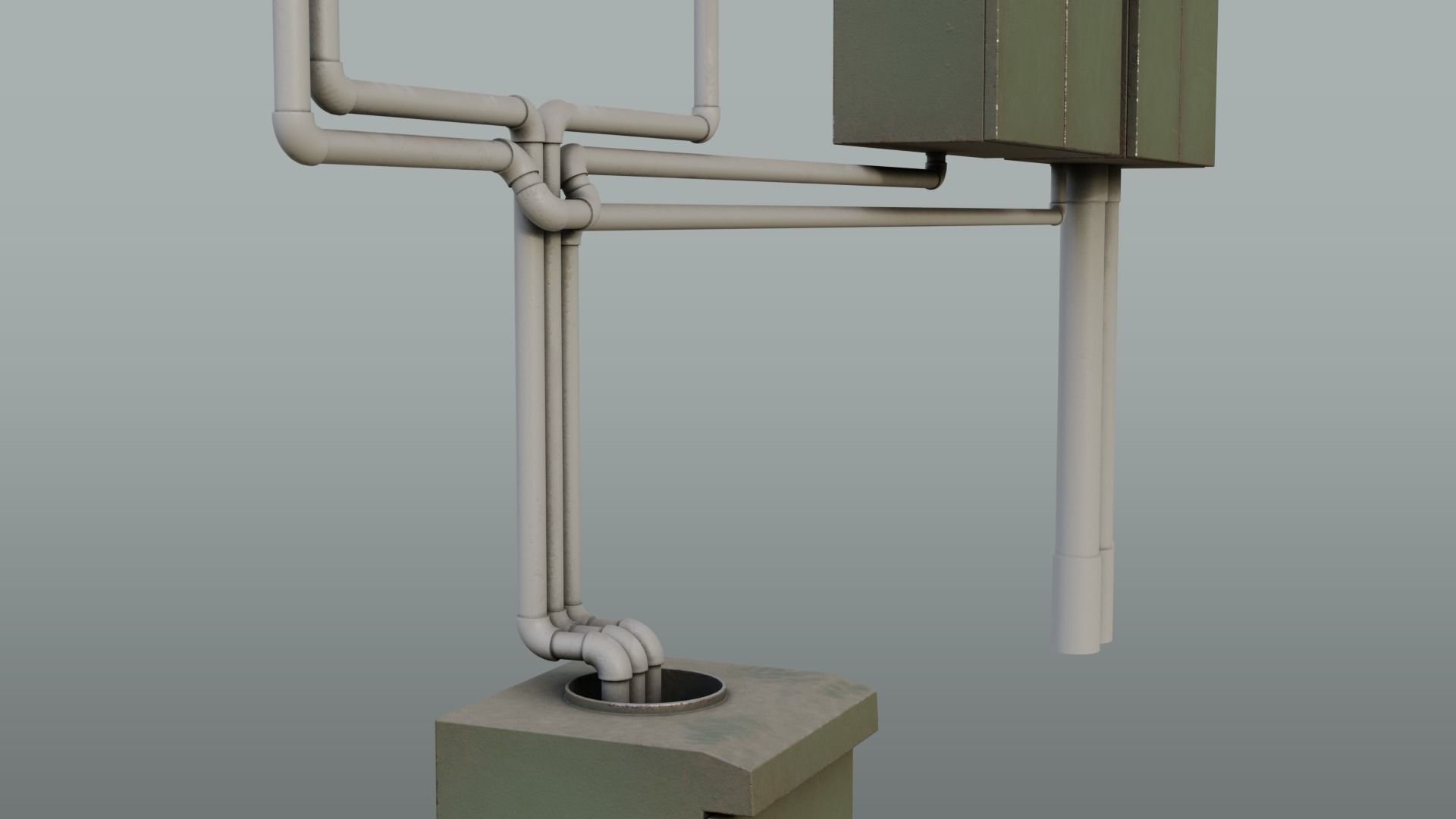 Electrical Control Box Low-poly 3D model_8