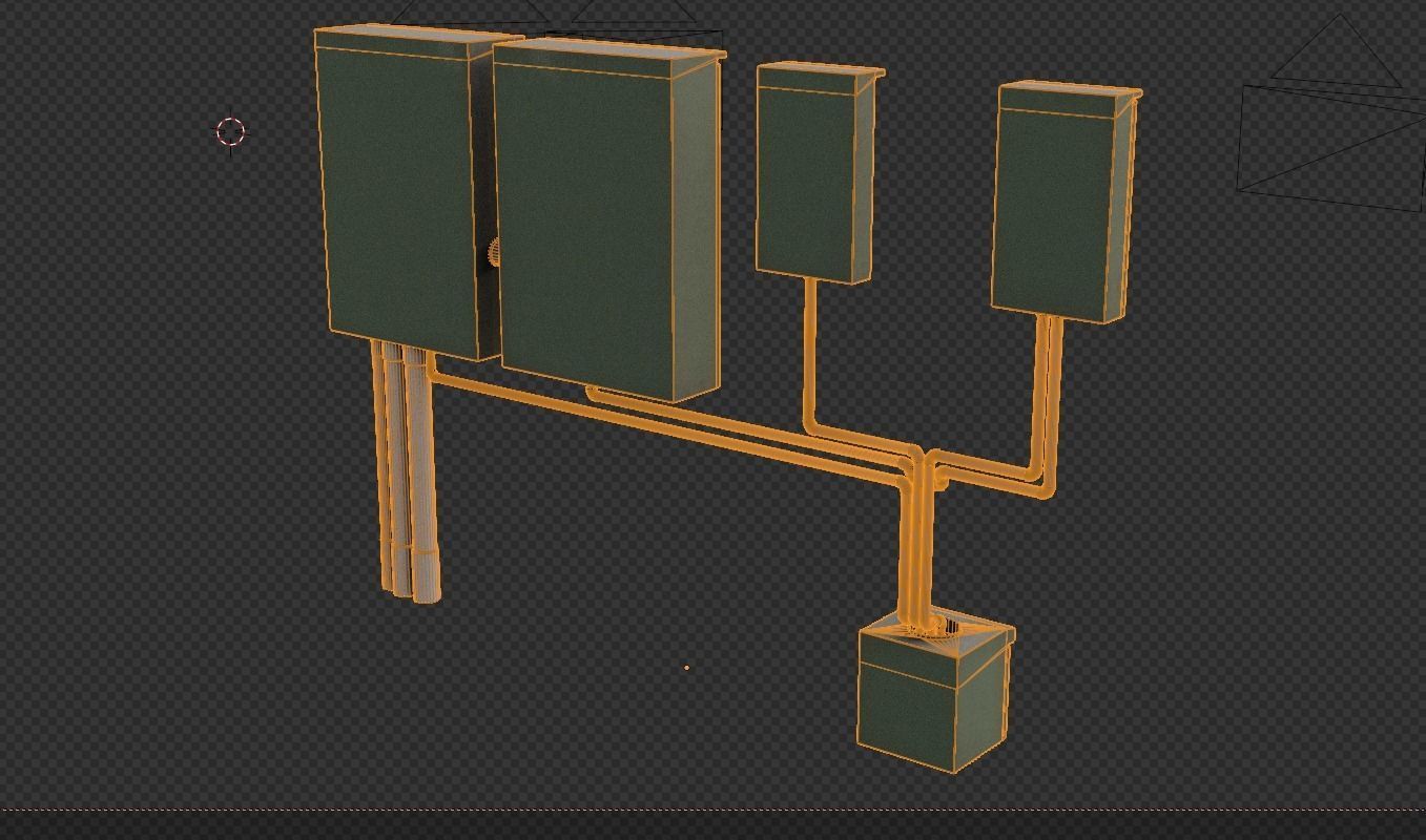 Electrical Control Box Low-poly 3D model_14