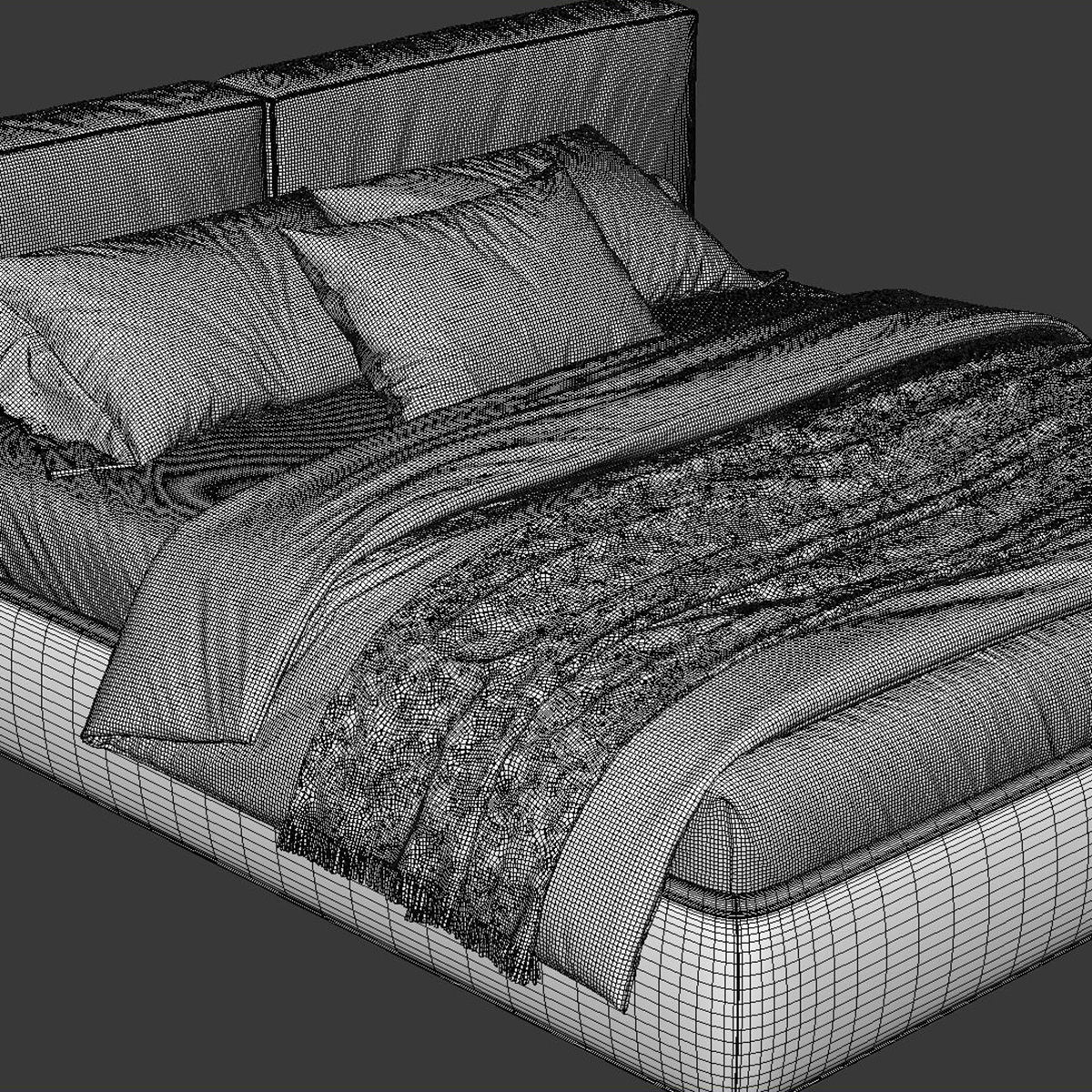 Fluff Bed 3D model_4