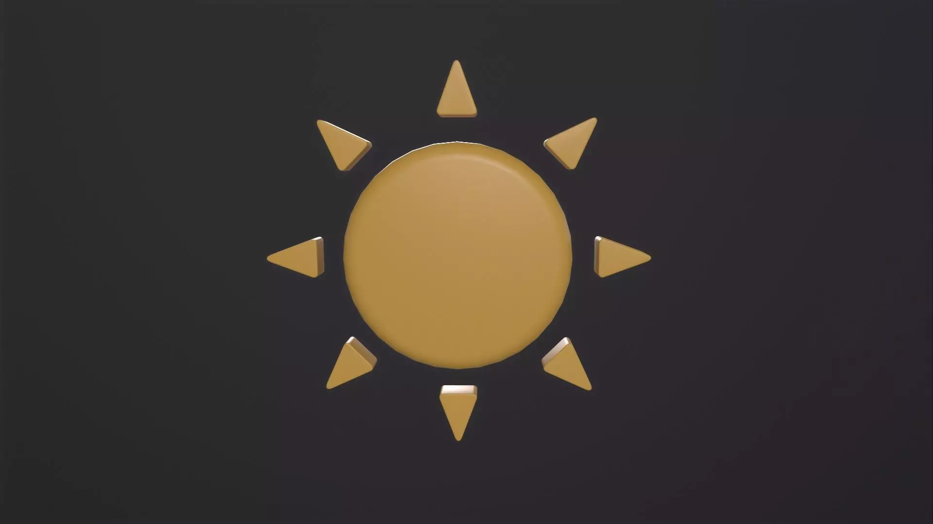 SUN icon 3D Model Low-poly 3D model_0