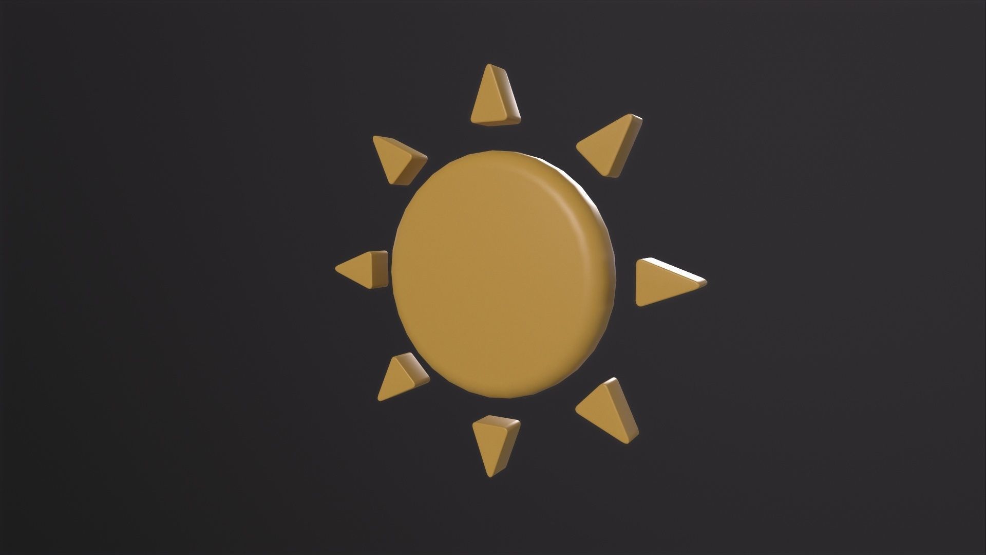 SUN icon 3D Model Low-poly 3D model_3