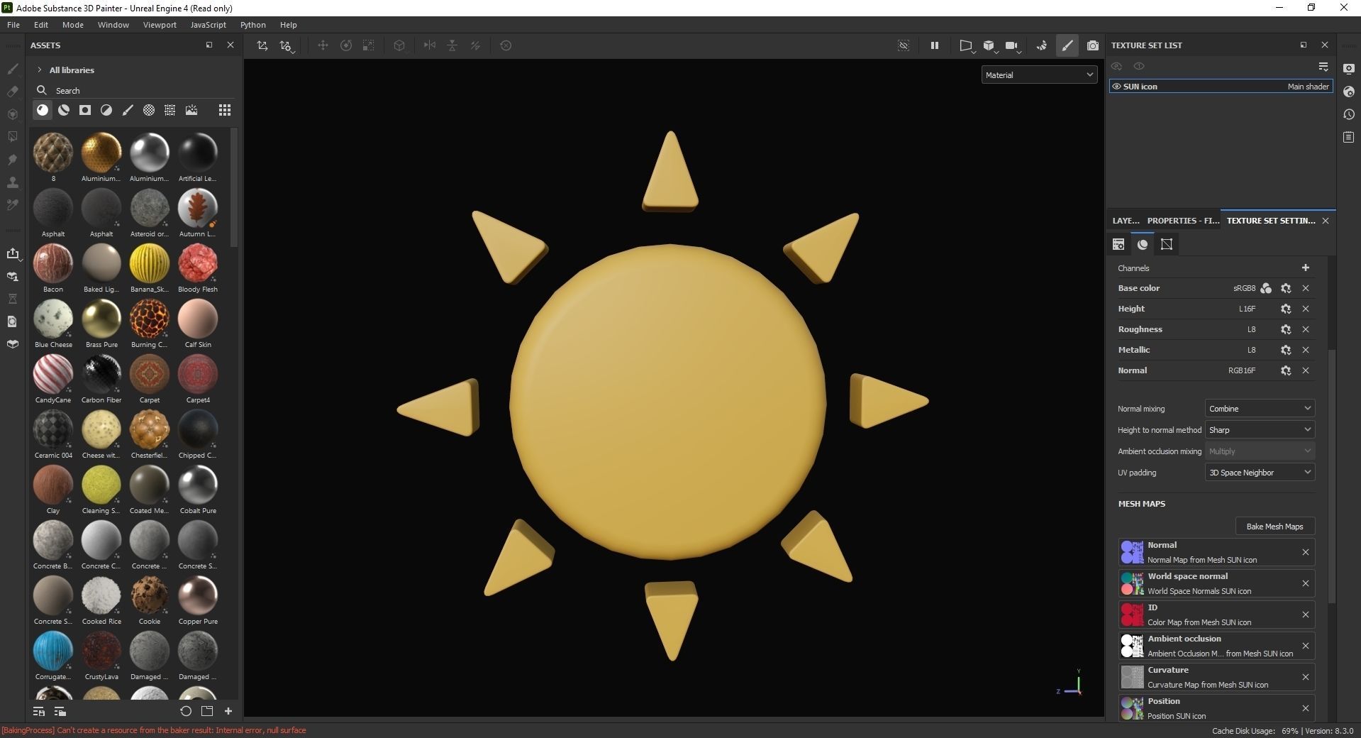 SUN icon 3D Model Low-poly 3D model_7