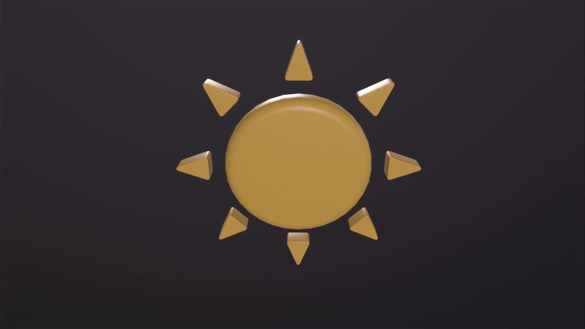 SUN icon 3D Model Low-poly 3D model_5