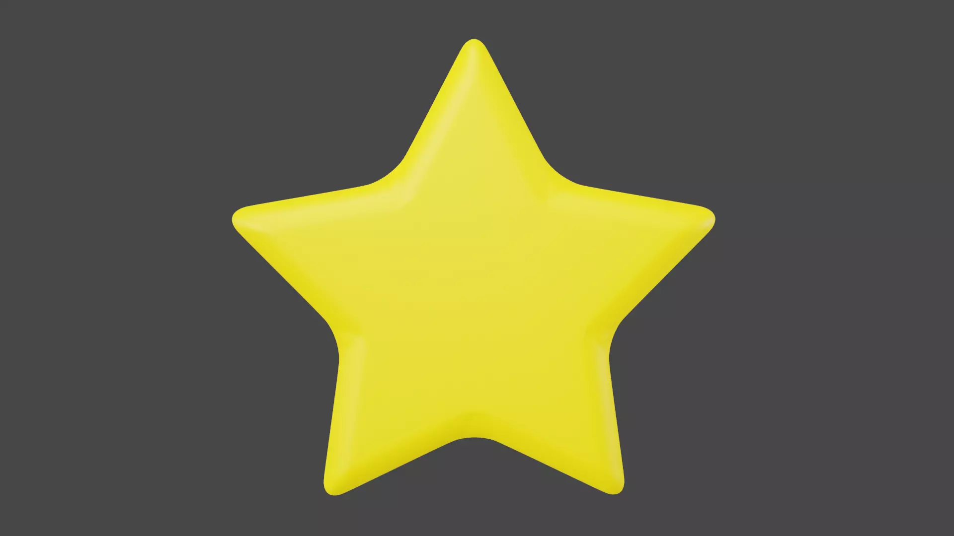 Gold Star Low-poly 3D model_0