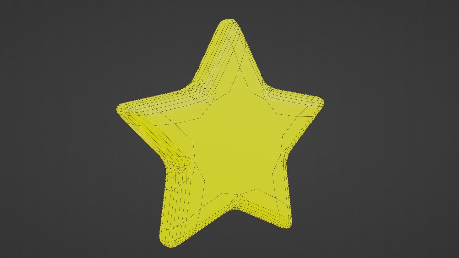 Gold Star Low-poly 3D model_16