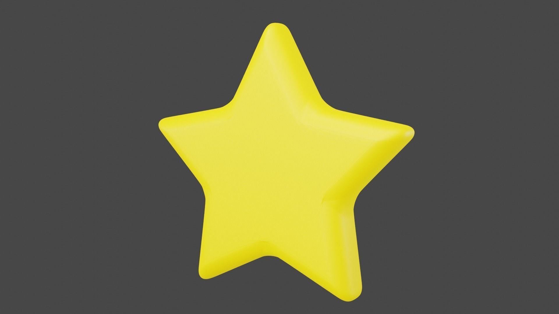 Gold Star Low-poly 3D model_11