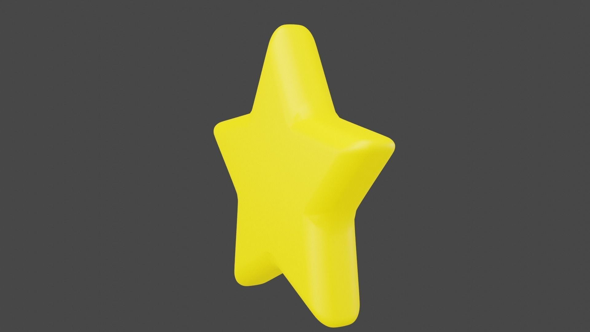 Gold Star Low-poly 3D model_4