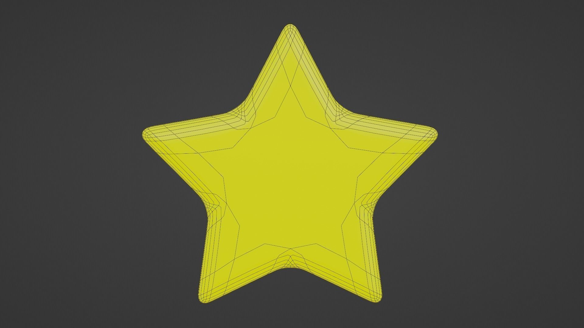 Gold Star Low-poly 3D model_15