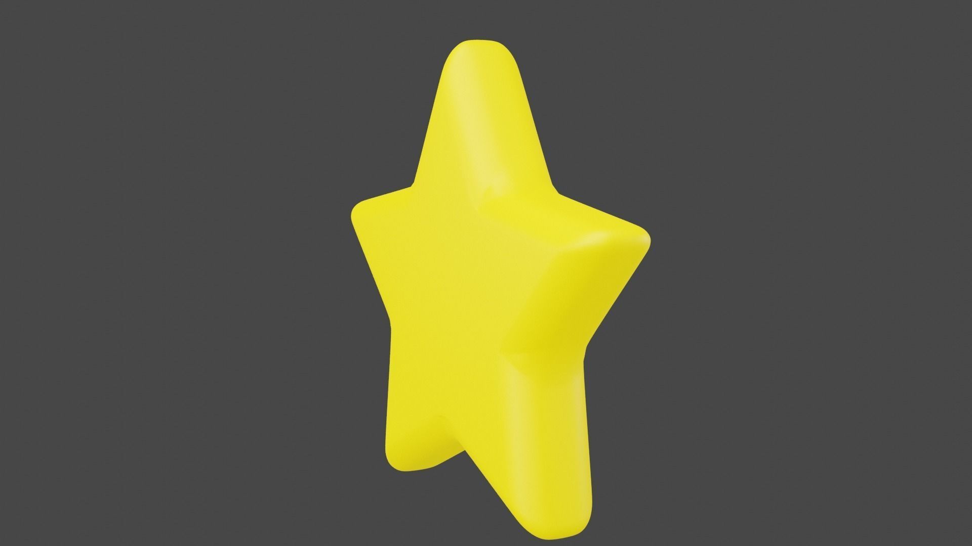 Gold Star Low-poly 3D model_10