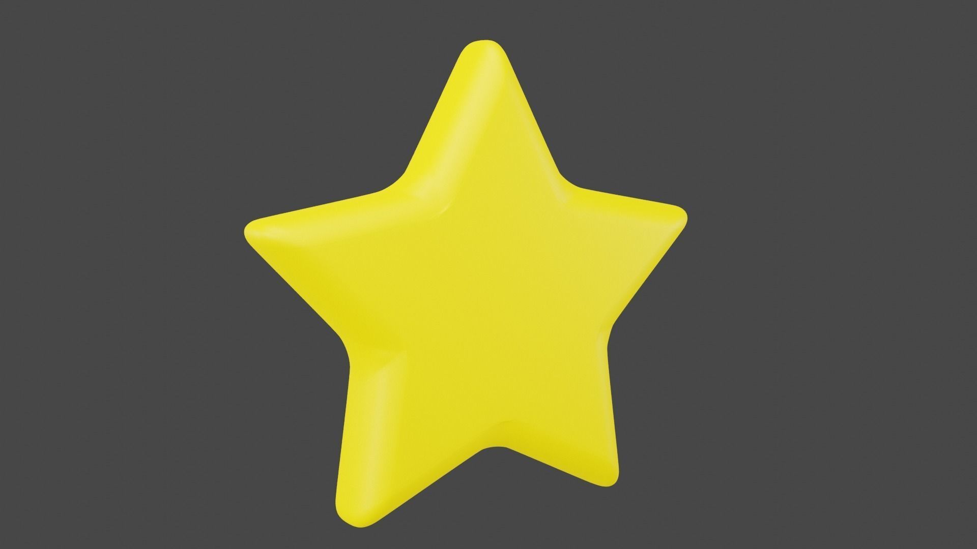 Gold Star Low-poly 3D model_7