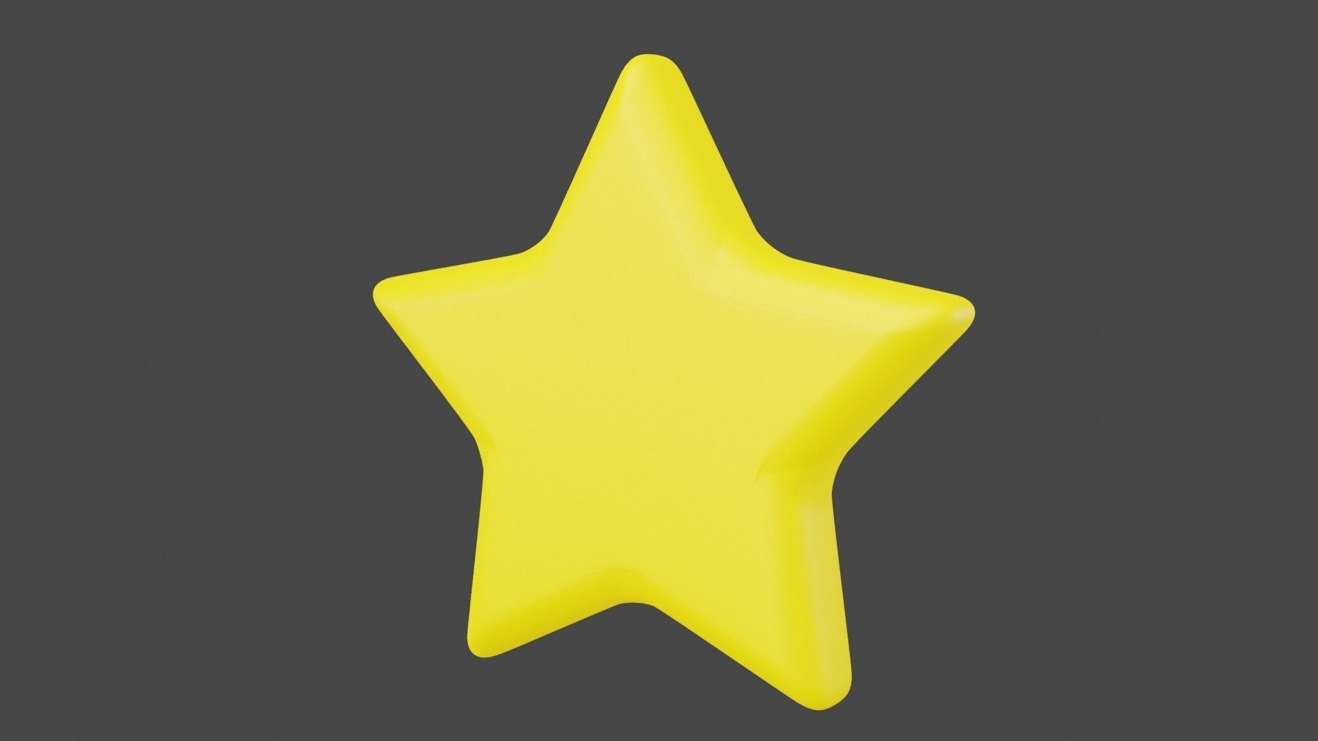 Gold Star Low-poly 3D model_5