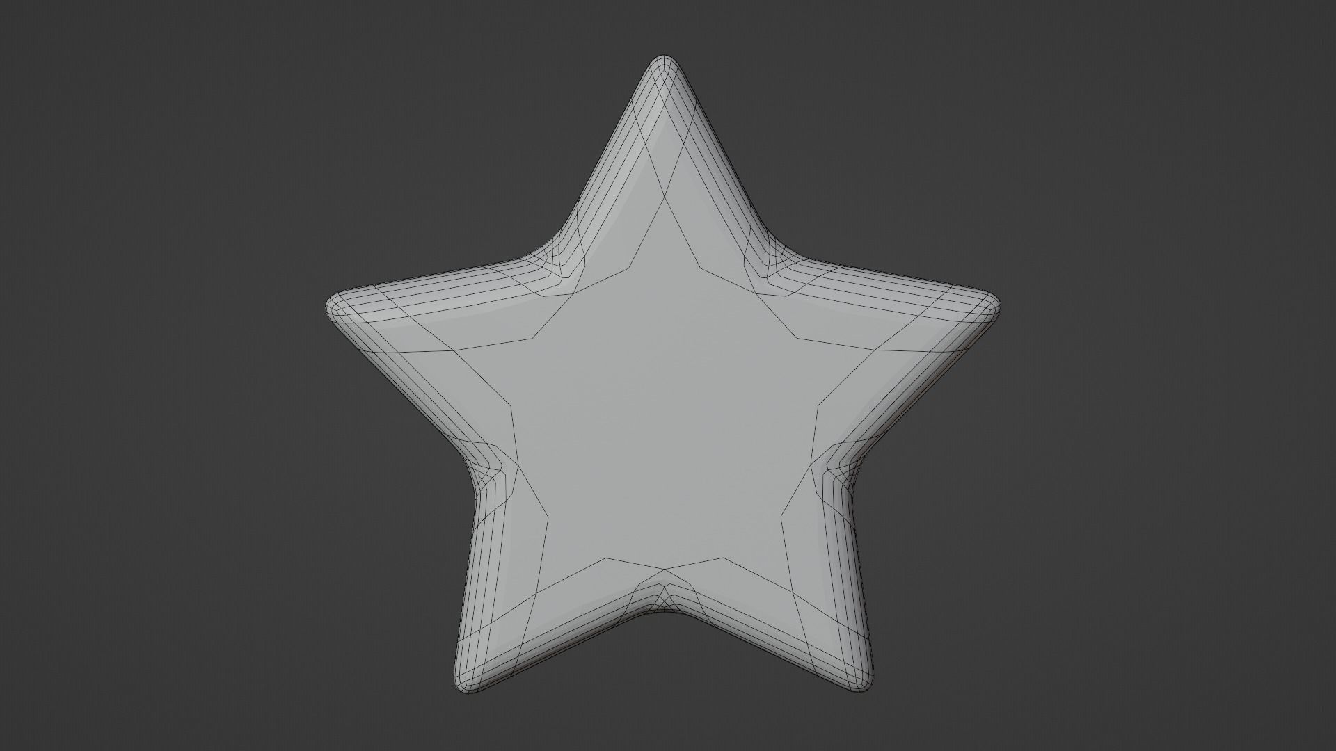 Gold Star Low-poly 3D model_13