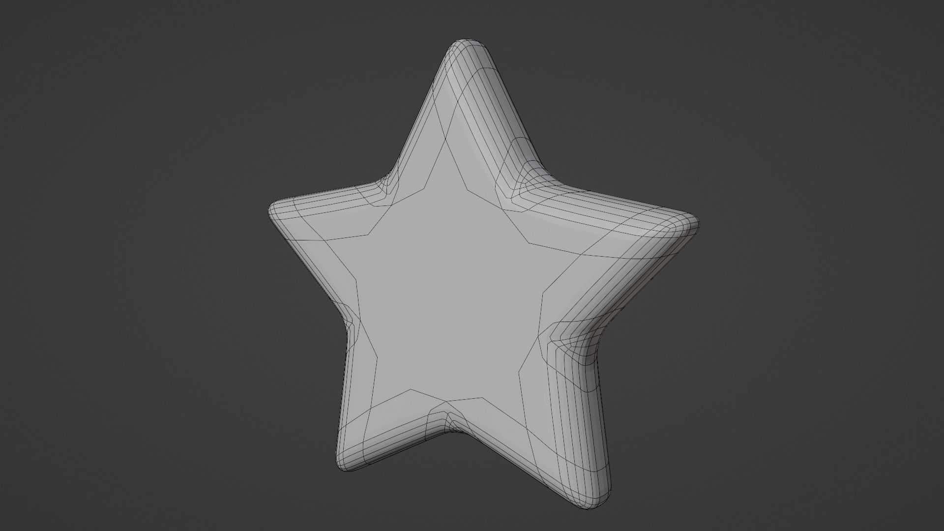 Gold Star Low-poly 3D model_12