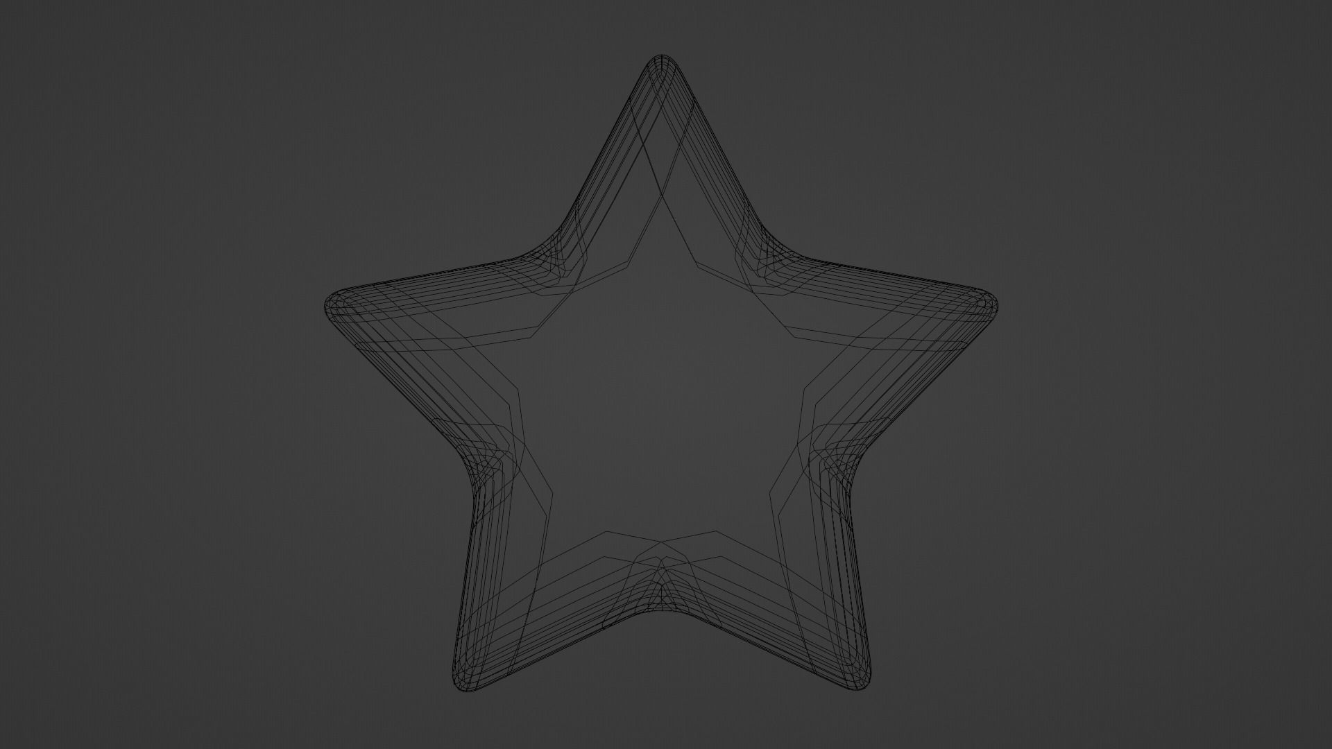 Gold Star Low-poly 3D model_14