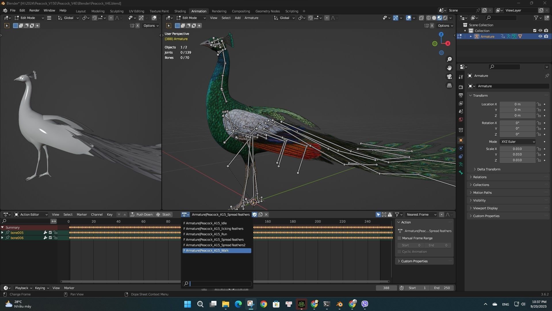 Peacock V4E 3D model_3