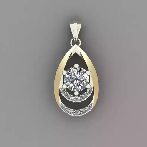 Diamond Women Pendant 3D print Model 3D print model