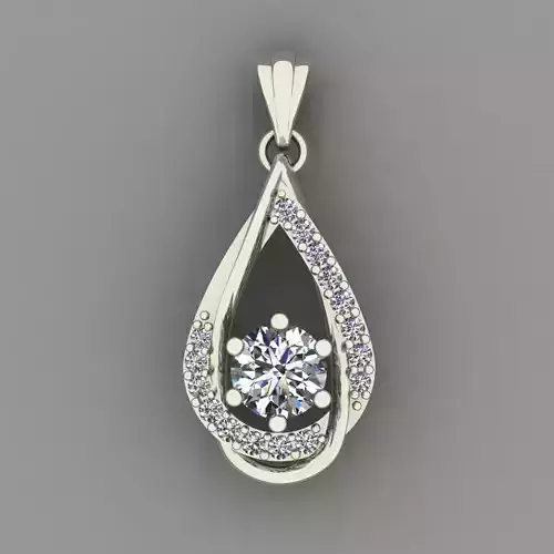 Diamond Women Pendant 3D print Model 3D print model