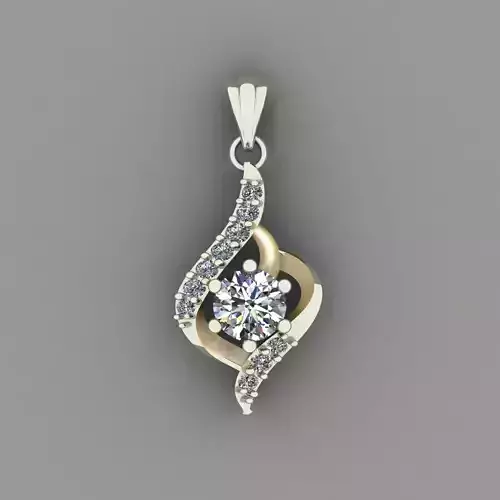 Diamond Women pendant 3D print Model