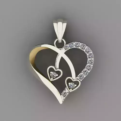 Diamond Women pendant 3D print Model