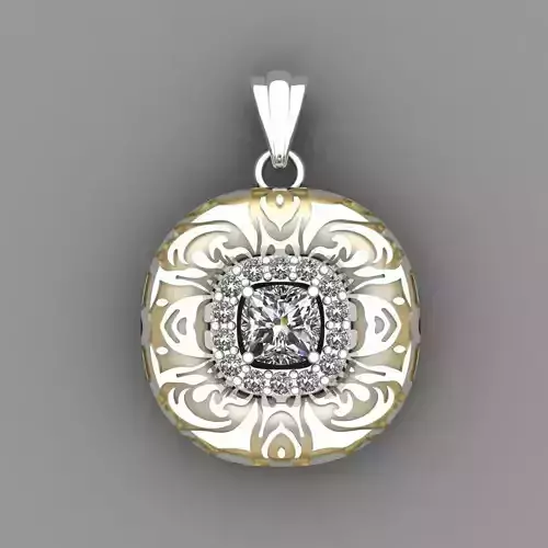 Diamond Women pendant 3D print Model