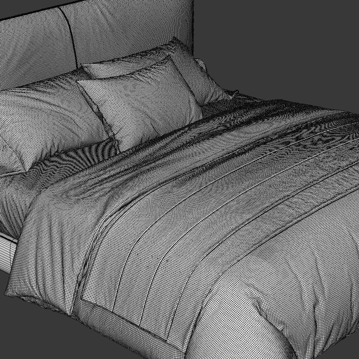 Wythe Bed 3D model_4