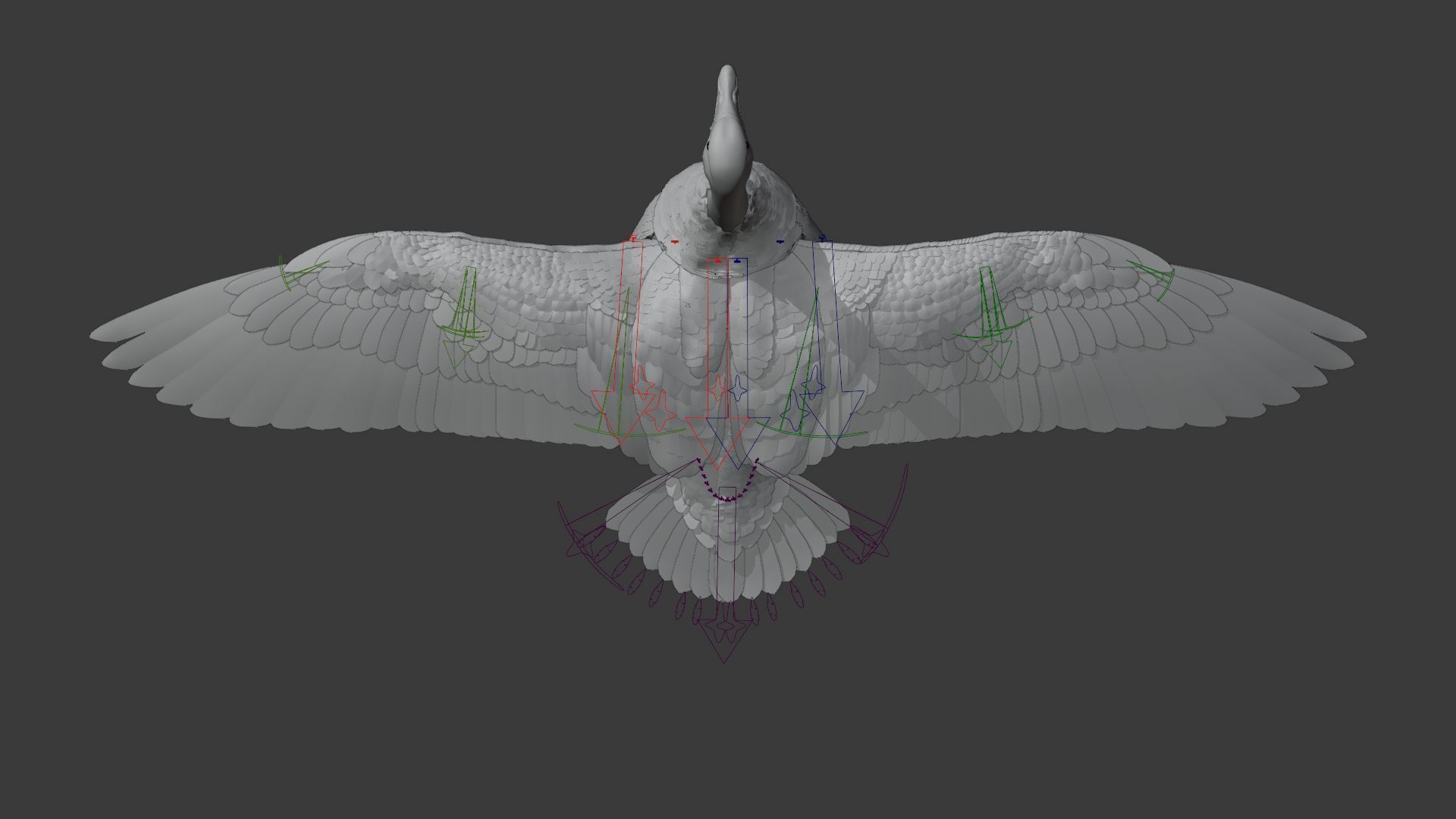 Goose Animation VFX Grace 3D model_16