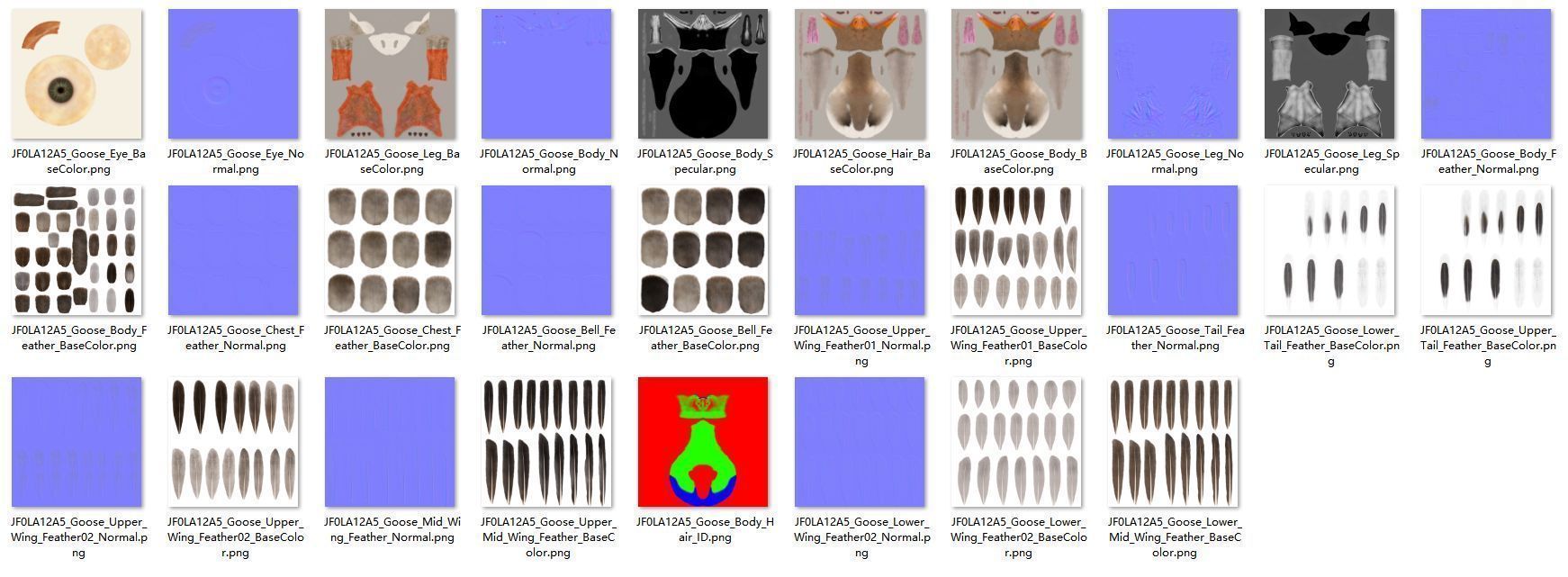 Goose Animation VFX Grace 3D model_28