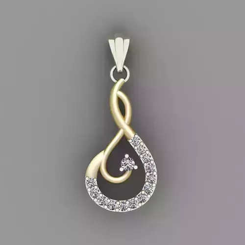 Diamond Women pendant 3D print Model