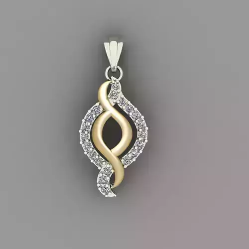 Diamond Women pendant 3D print Model
