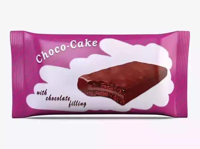 Choco Cake Packaging Simple M 1 3D model