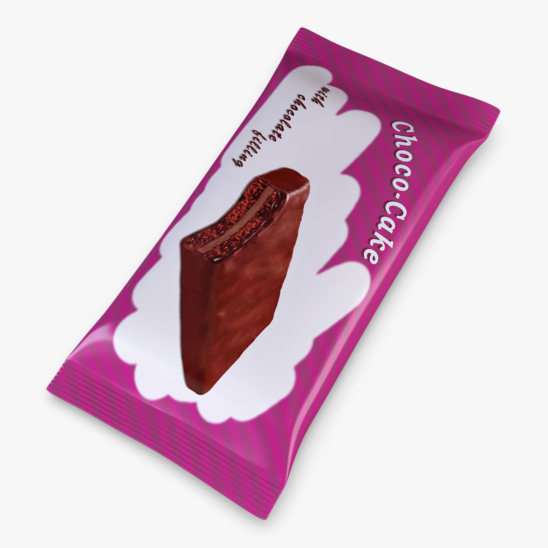 Choco Cake Packaging Simple M 1 3D model_5