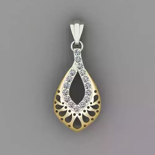 Diamond Women pendant 3D print Model
