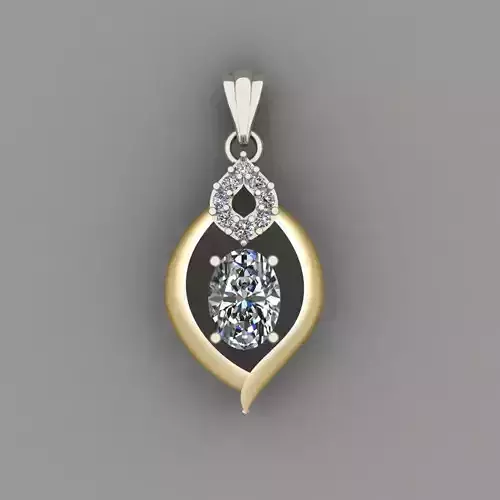 Diamond Women pendant 3D print Model