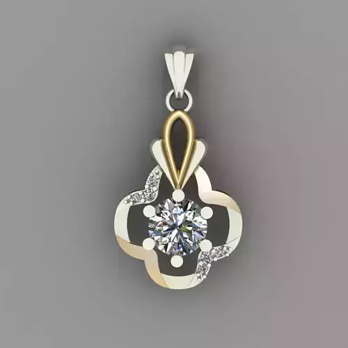 Diamond Women pendant 3D print Model