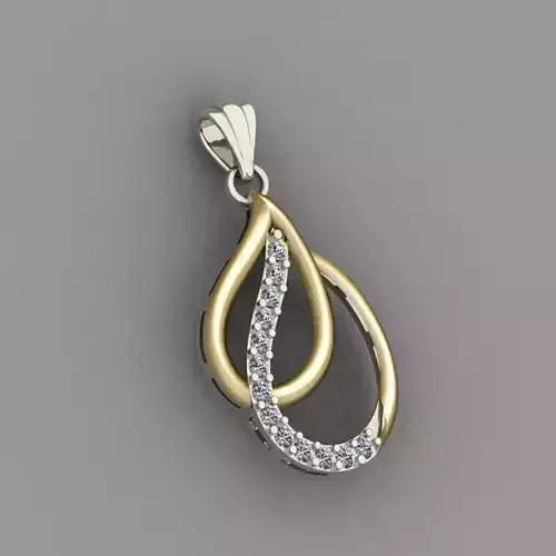 Diamond Women pendant 3D print Model