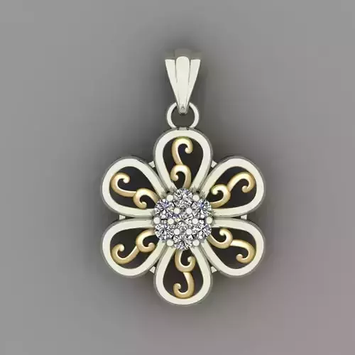 Diamond Women pendant 3D print Model