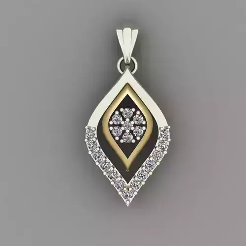 Diamond Women pendant 3D print Model