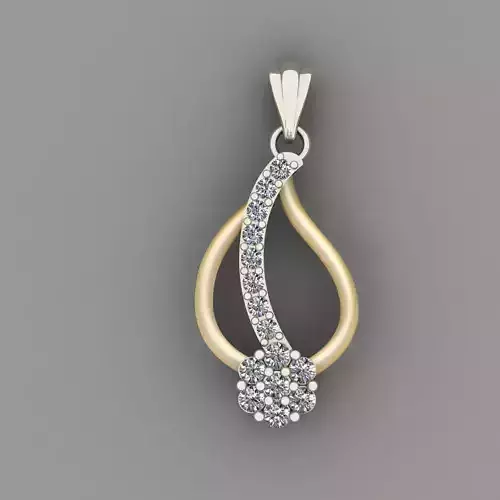 Diamond Women pendant 3D print Model