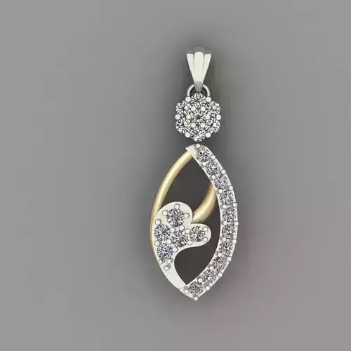 Diamond Women pendant 3D print Model